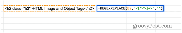 google sheets regexreplace-formule
