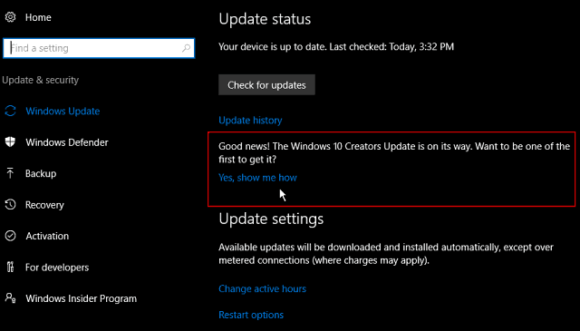 Windows 10-makers updaten Insider Build 15058 voor pc nu beschikbaar
