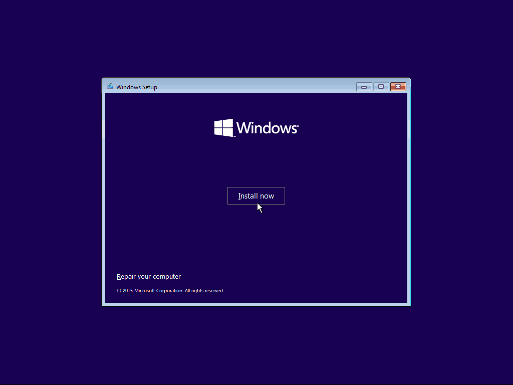 02 Nu installeren Windows 10 Schone installatie