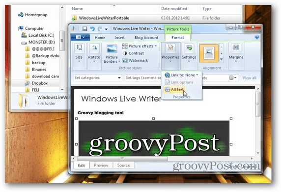 Windows Live Writer uitvoeren vanuit Dropbox