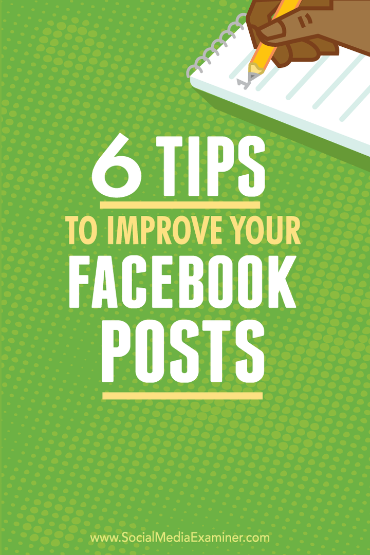 tips om uw Facebook-berichten te verbeteren