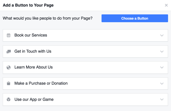Voeg een oproep tot actie toe aan uw Facebook-bedrijfspagina.