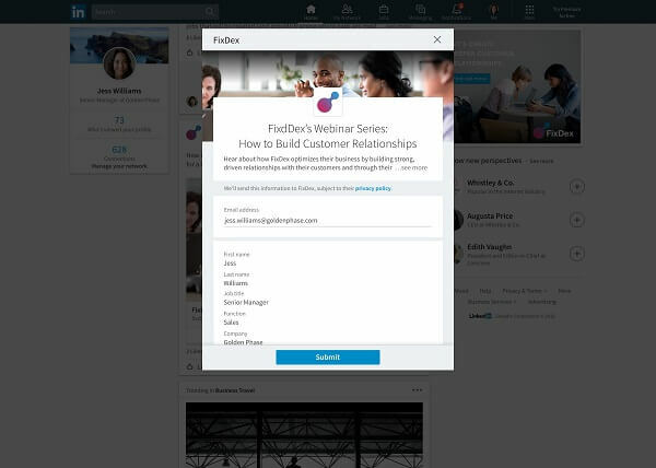 LinkedIn kondigde drie verbeteringen aan in Lead Gen Form for Sponsored Content en InMail-campagnes die zijn ontworpen om de ROI voor zijn leadgen-marketeers te blijven verhogen.