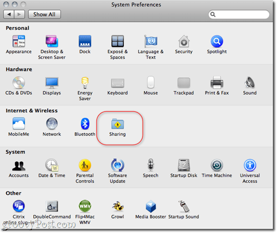 Bestanden en mappen delen OS X - Windows 7