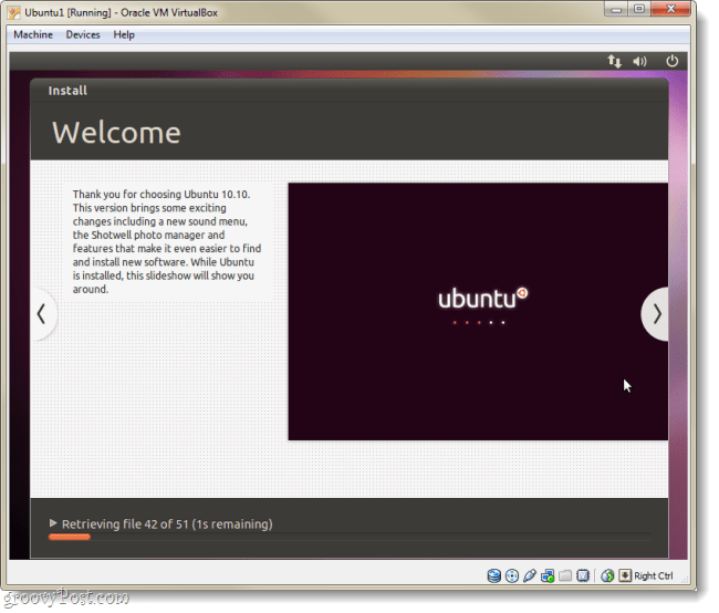 ubuntu installeer welkomstpagina
