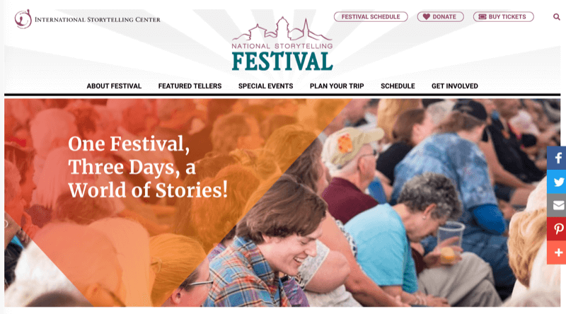 Website van National Storytelling Festival
