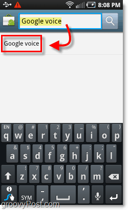 Mobiele Android Market Google Voice