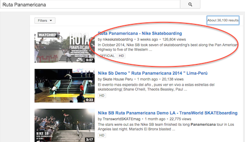 nike youtube video op zoek