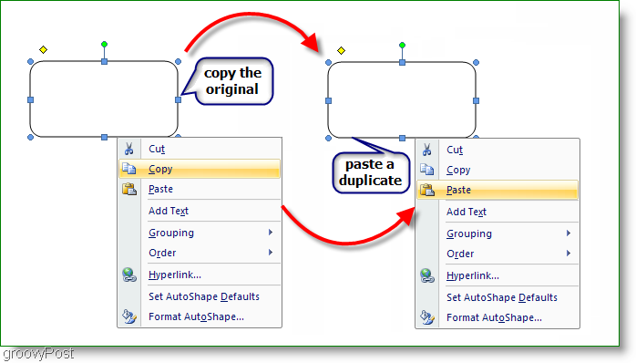 Microsoft Word 2007 Kopieer het origineel, plak een duplicaat