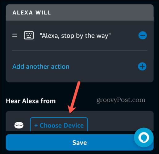 Alexa-app kies apparaat