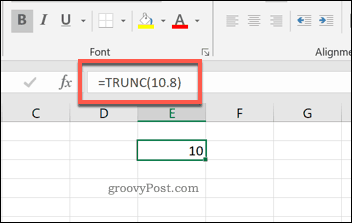 De TRUNC-functie in Excel