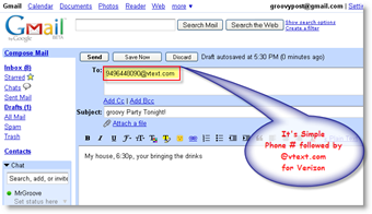 Stuur een txt-bericht met e-mailclient GMAIL
