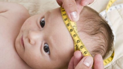 Hoe de hoofdomtrek bij baby's meten? Hoe de scherpte van het hoofd bij baby's te corrigeren?