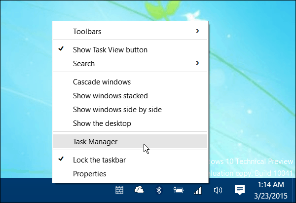 Open Taakbeheer Windows 10