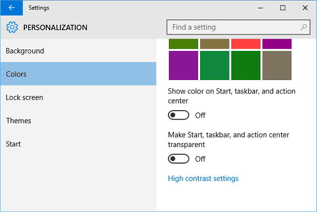 Windows 10-instellingen