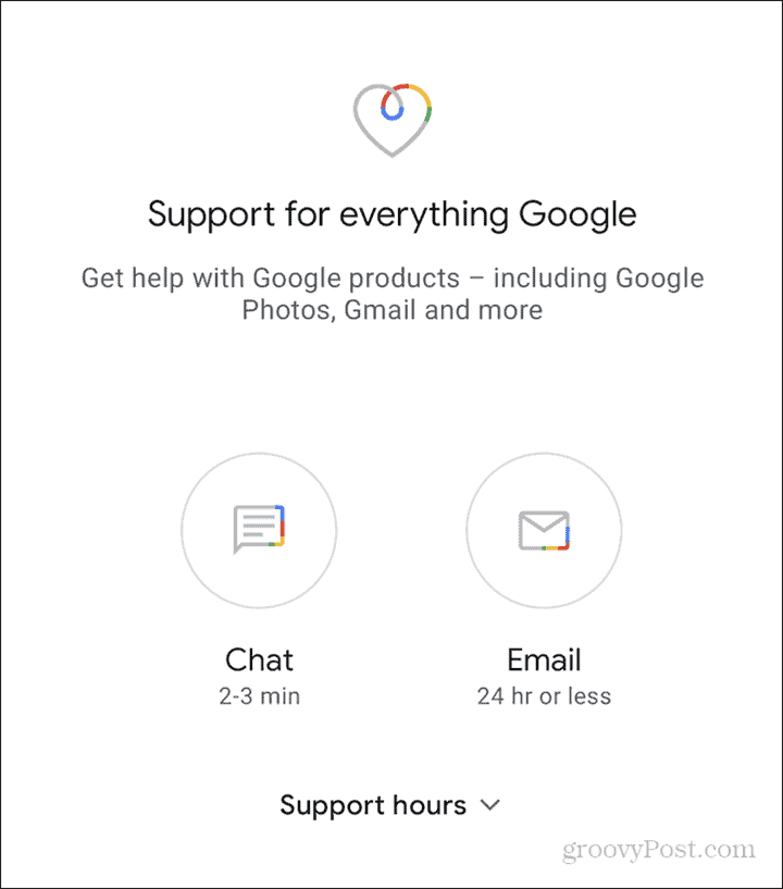 Google One-ondersteuning