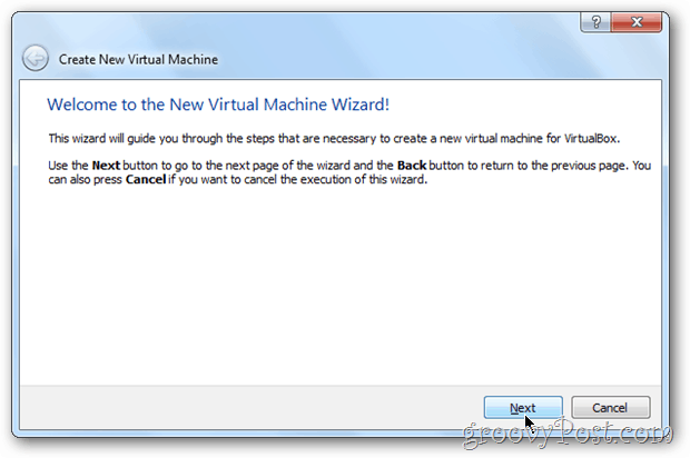 VirtualBox Wizard-vensters 8