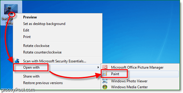 Het formaat van een foto of screenshot wijzigen met Windows 7 Paint