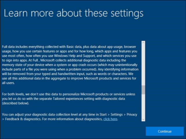Windows 10 Meer informatie Privacyinstellingen