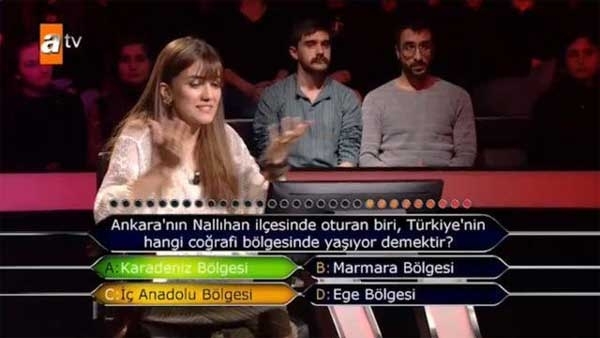 Ankara-vraag die de Who Wants to be a Millionaire markeerde!