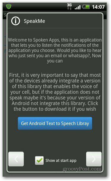 SpeakMe voor Android tekst-naar-spraakbibliotheek