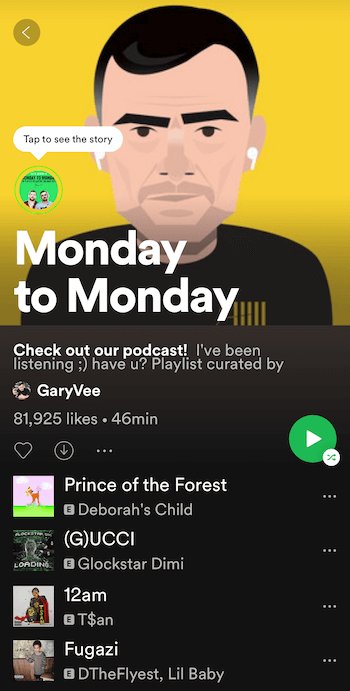 'Maandag tot maandag' Spotify-afspeellijst van GaryVee