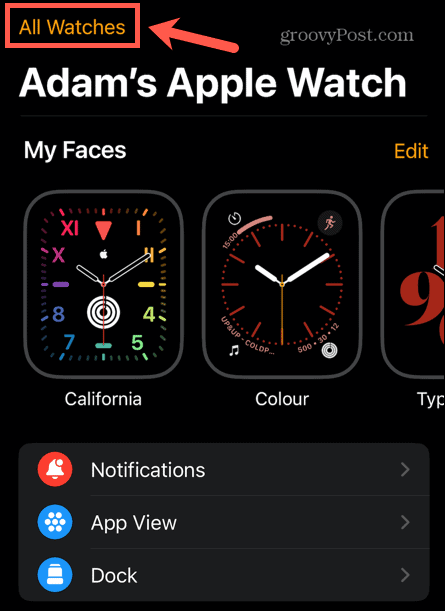 Apple Watch alle horloges