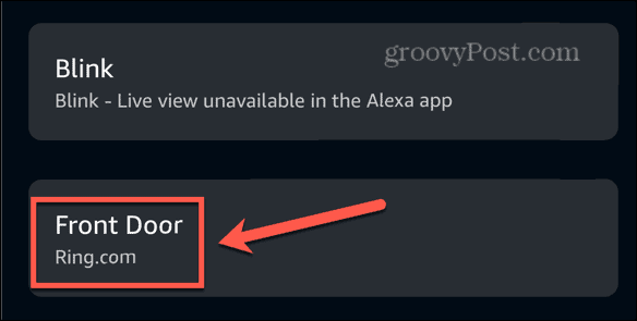 Alexa app-ringapparaat