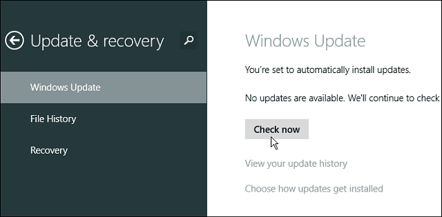 Updates beheren in Windows 8.1