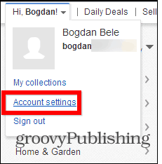 eBay wijzigt wachtwoord accountinstellingen