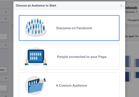 opties voor het maken van Facebook-publieksinzichten