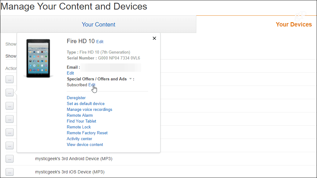 Hoe advertenties te verwijderen van het Fire HD 10 vergrendelscherm