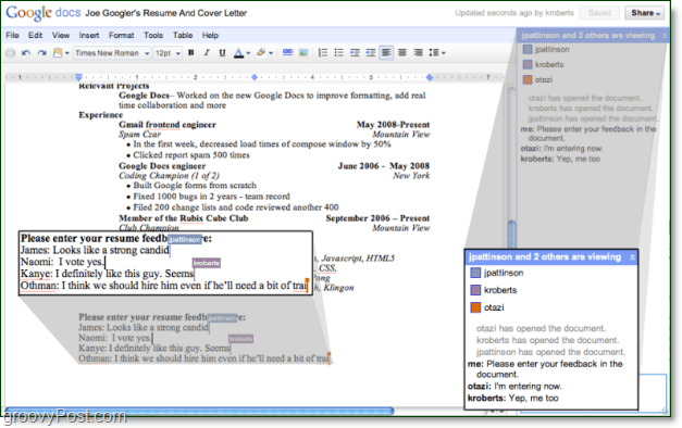 een geheel nieuwe versie van Google Docs met verbeterde functies