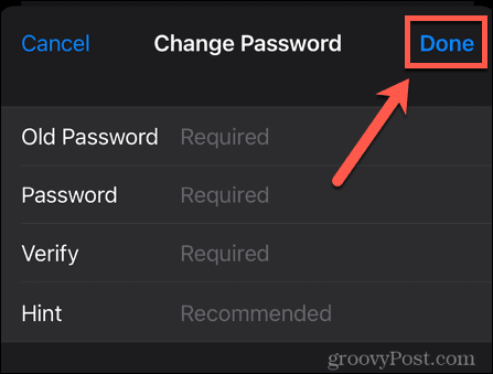 iphone wachtwoord wijzigen klaar
