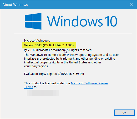 Windows 10 Redstone Preview Build 14251 Beschikbaar voor insiders