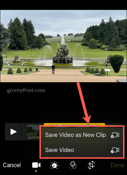 iPhone slaat video op als nieuwe clip