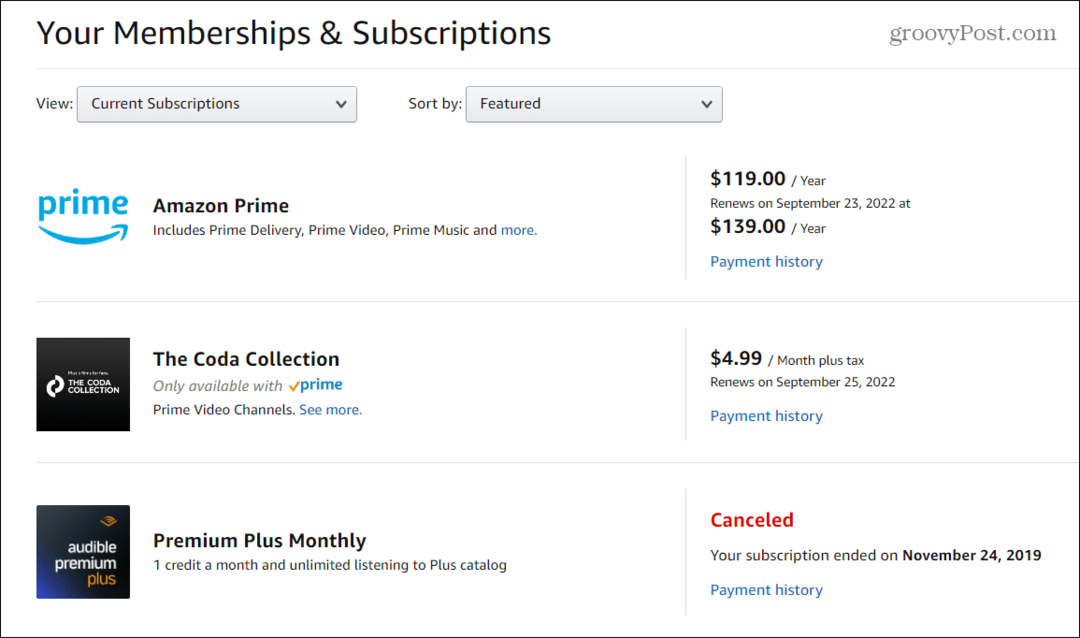 Abonnementen op Amazon Prime Video annuleren