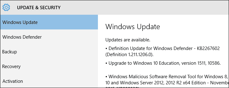 Forceer Windows 10 Update om de november-update te leveren