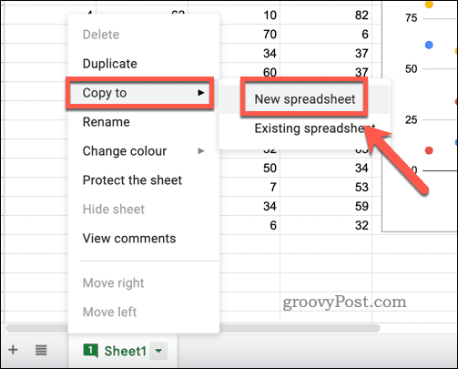 Kopieer een Google Spreadsheets-blad naar een nieuw bestand