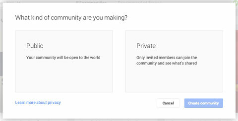 bepalen wie lid kan worden van uw google plus-community