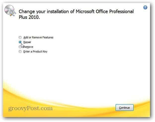 Microsoft Office: diagnose van problemen en reparatieprogramma's die crashen