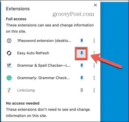 chrome pin extensie