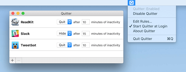 quitter voor mac