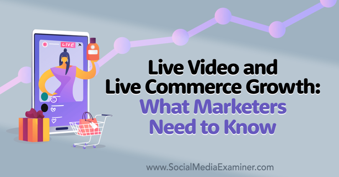 Live video en live commerce-groei: wat marketeers moeten weten door Michael Stelzner