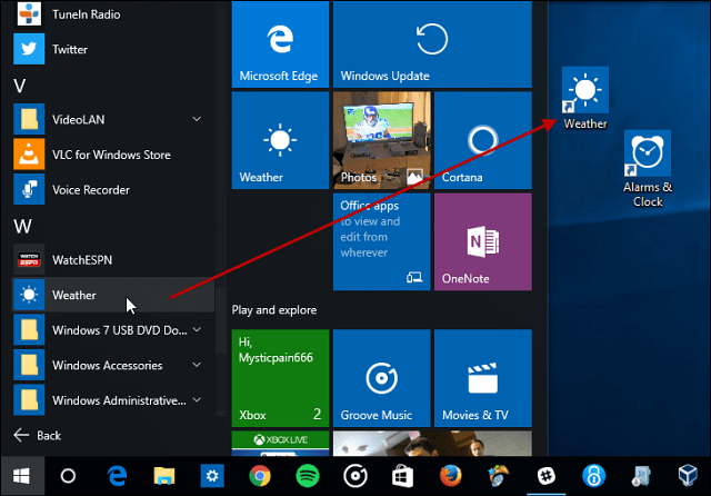 Tip voor Windows 10: maak snelkoppelingen op het bureaublad voor universele apps