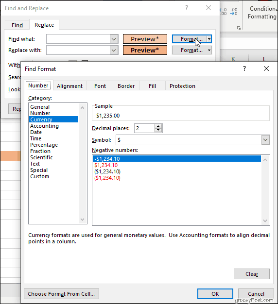Klik op Formatteren in Excel