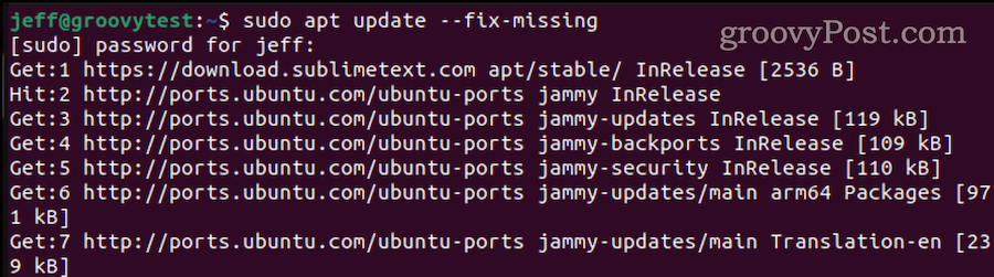 ontbrekende pakketten in ubuntu repareren