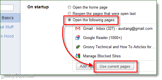 Aangepaste opstartpagina voor Chrome