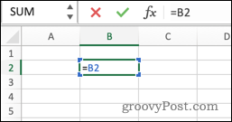 Een directe kringverwijzing in Excel