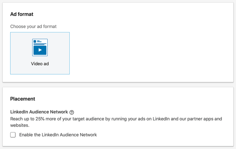LinkedIn-advertentiecampagne-indeling en plaatsingsopties